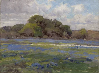 Un camino a través de los Bluebonnets, c.1919